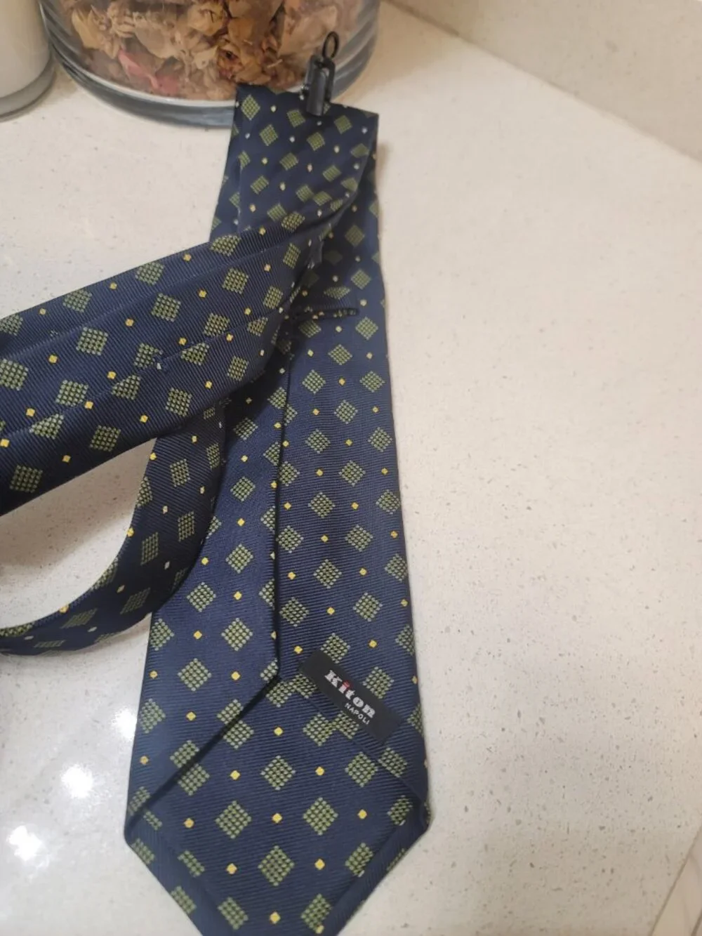 Kiton Silk Made In Italy Luxury Men’s Classic Tie Blue